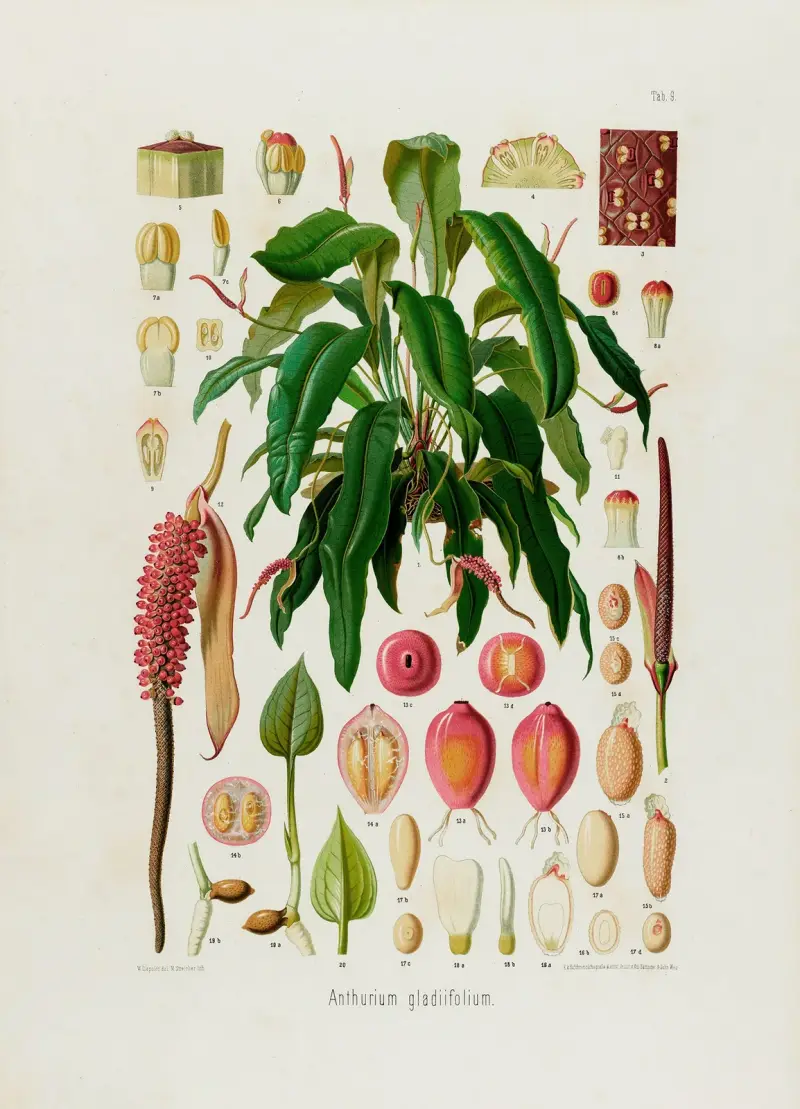 Aroideae Maximilianae Taf. 09 von Heinrich Wilhelm Schott