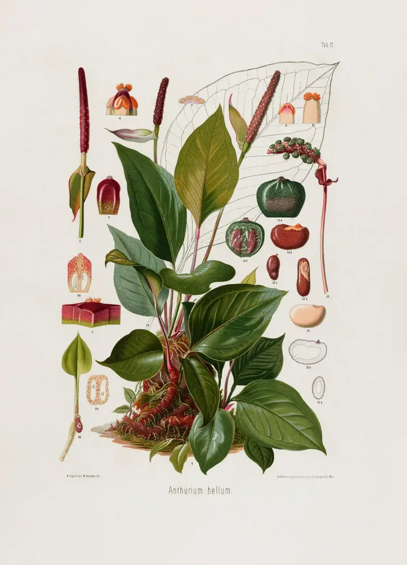 Aroideae Maximilianae Tafel 11 von Heinrich Wilhelm Schott
