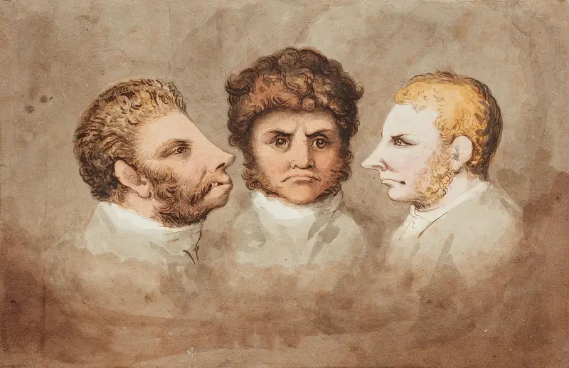 Drei männliche Kopfstudien von Johann Heinrich Wilhelm Tischbein