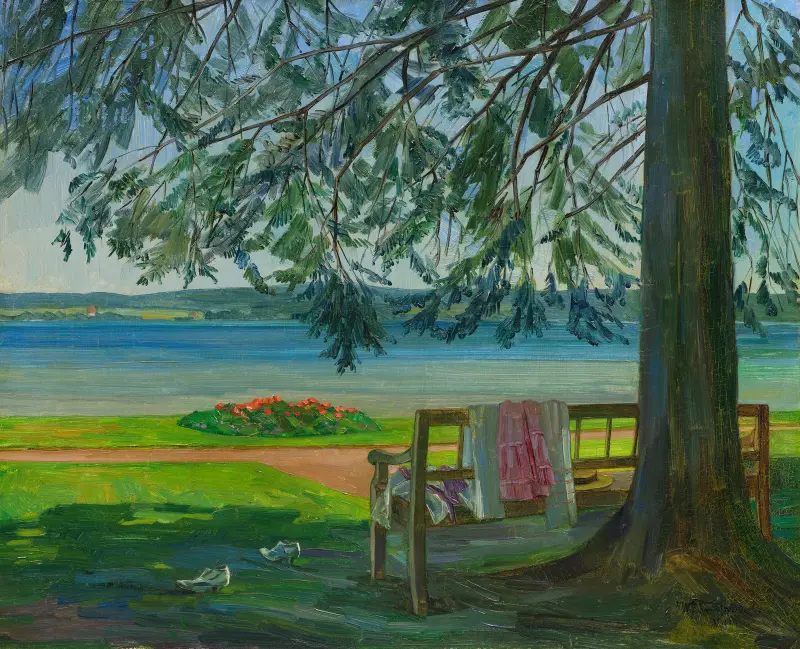 Aussichtsplatz am Starnberger See, 1911 – nr 1 av Wilhelm Trübner