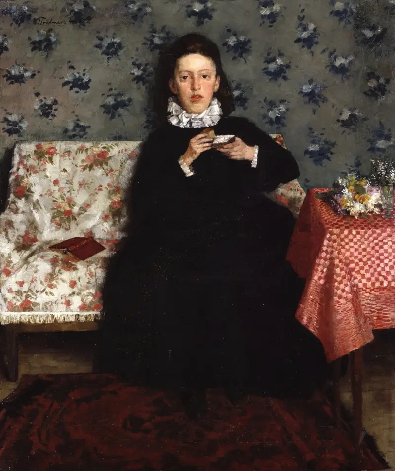 På soffan av Wilhelm Trübner