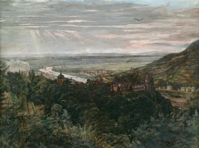 View of Heidelberg av Wilhelm Trübner