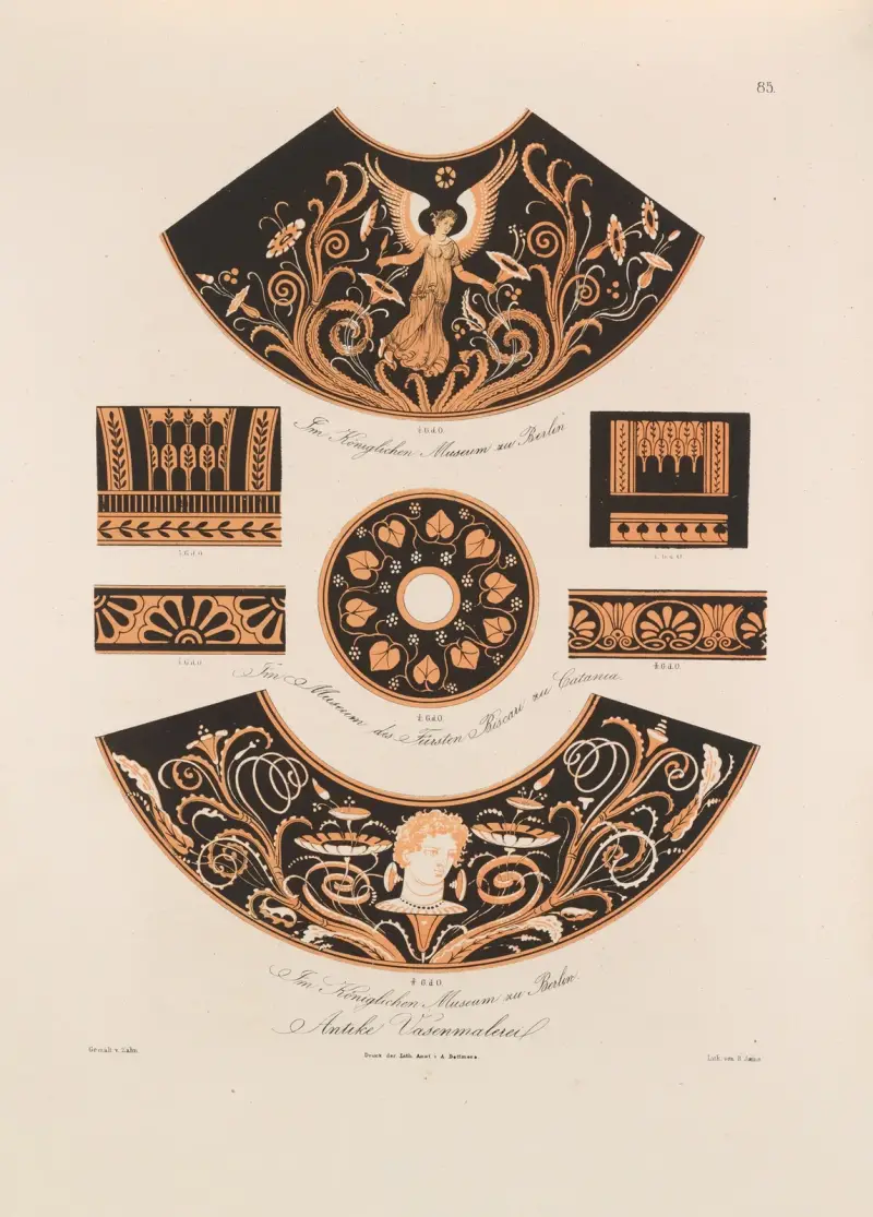 Ornamente aller klassischen Kunst-Epochen nach den Originalien in ihren eigenthümlichen Farben Pl.085 av Wilhelm Zahn