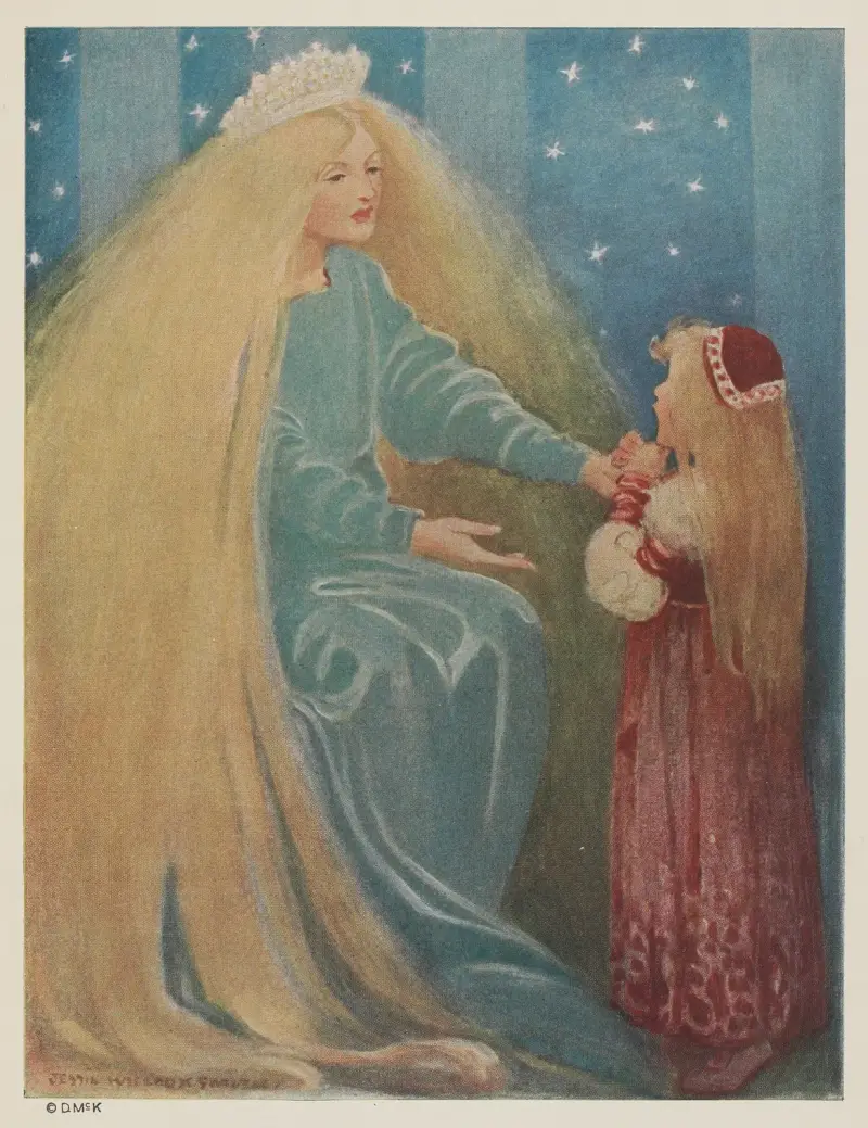 ‘Come,’ and she stili held out her arms av Jessie Willcox Smith
