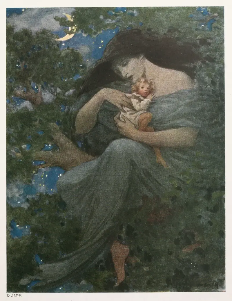 Uppe i den stora boken av Jessie Willcox Smith