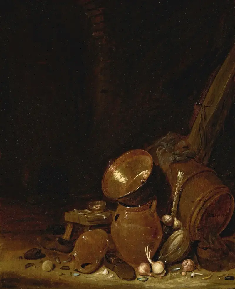 Kuchyňský interiér, 1638, Willem Kalf