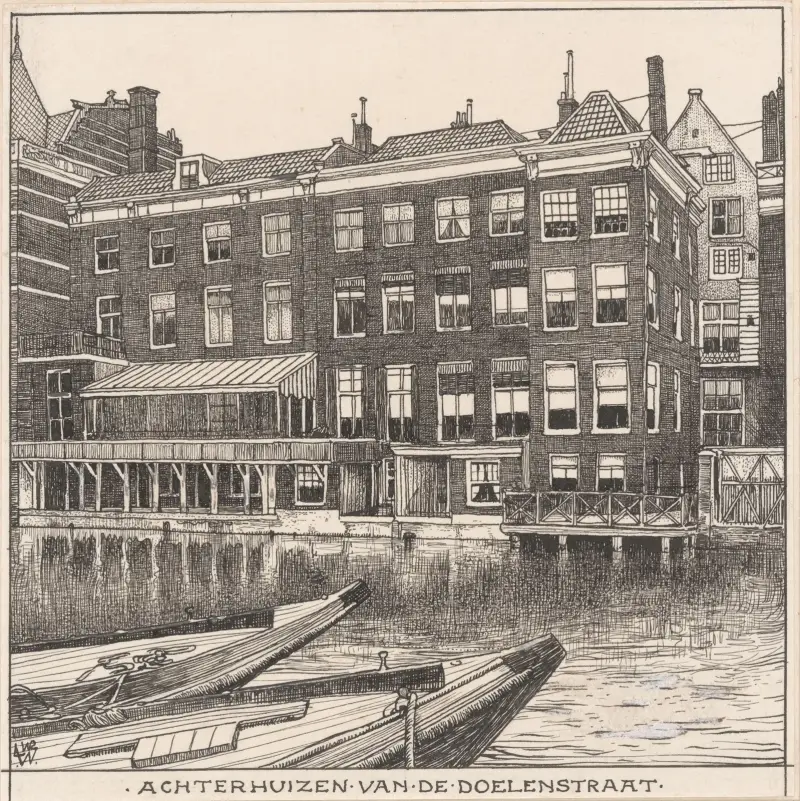 Bakhus på Doelenstraat i Amsterdam av Willem Wenckebach