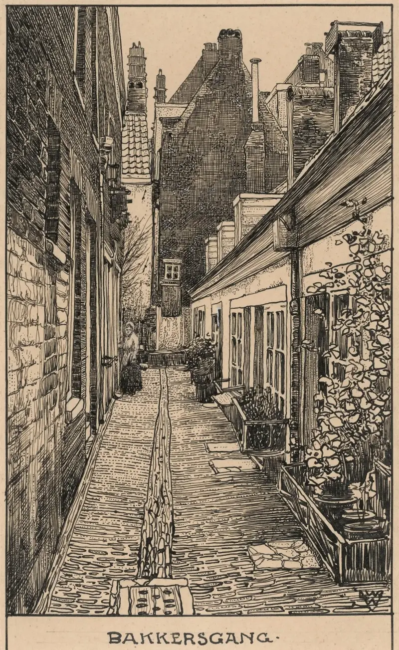 Bakgata i Amsterdam av Willem Wenckebach