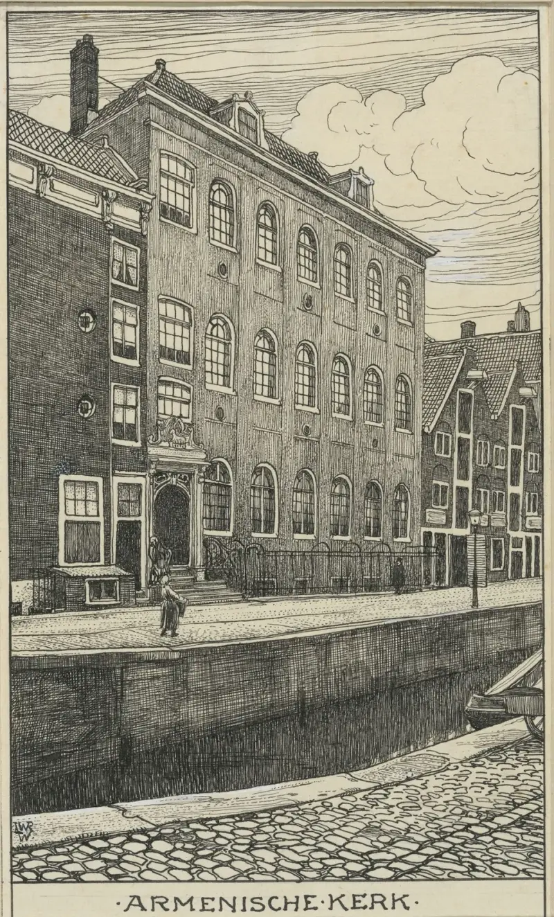 Den armeniska kyrkan, Krom Boomssloot 22 i Amsterdam av Willem Wenckebach