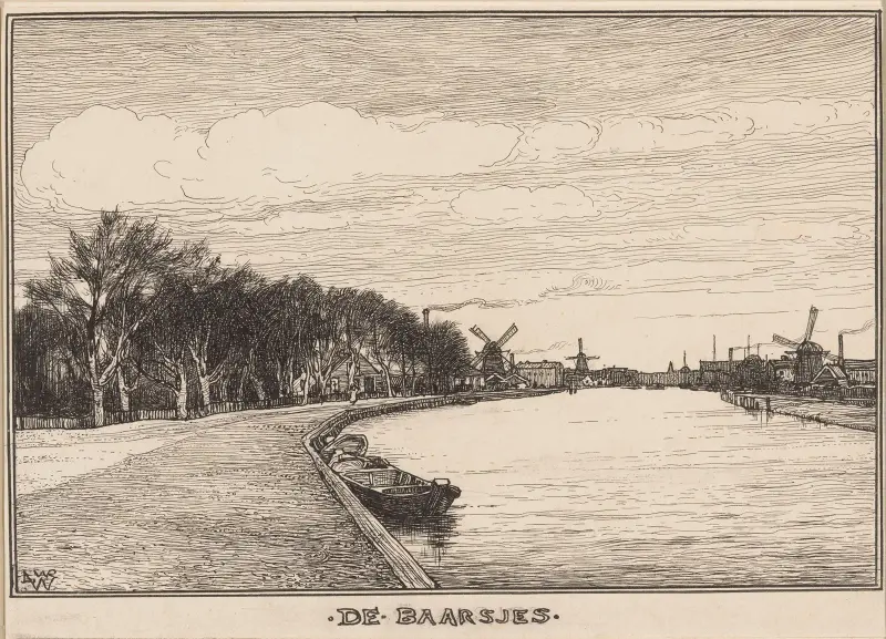 De Baarsjes, gezicht op kanaal av Willem Wenckebach