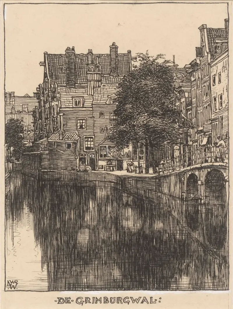 Grimburgwal in Amsterdam von Willem Wenckebach