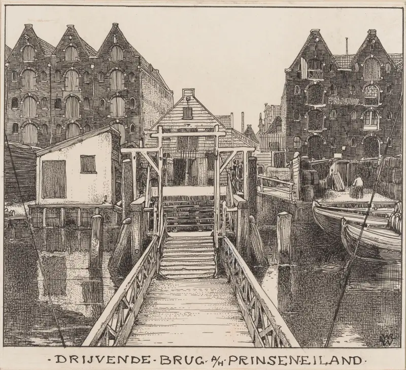Die Kippenbrug in Amsterdam von Willem Wenckebach