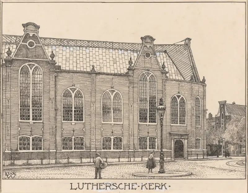 Die Lutherische Kirche in Amsterdam von Willem Wenckebach