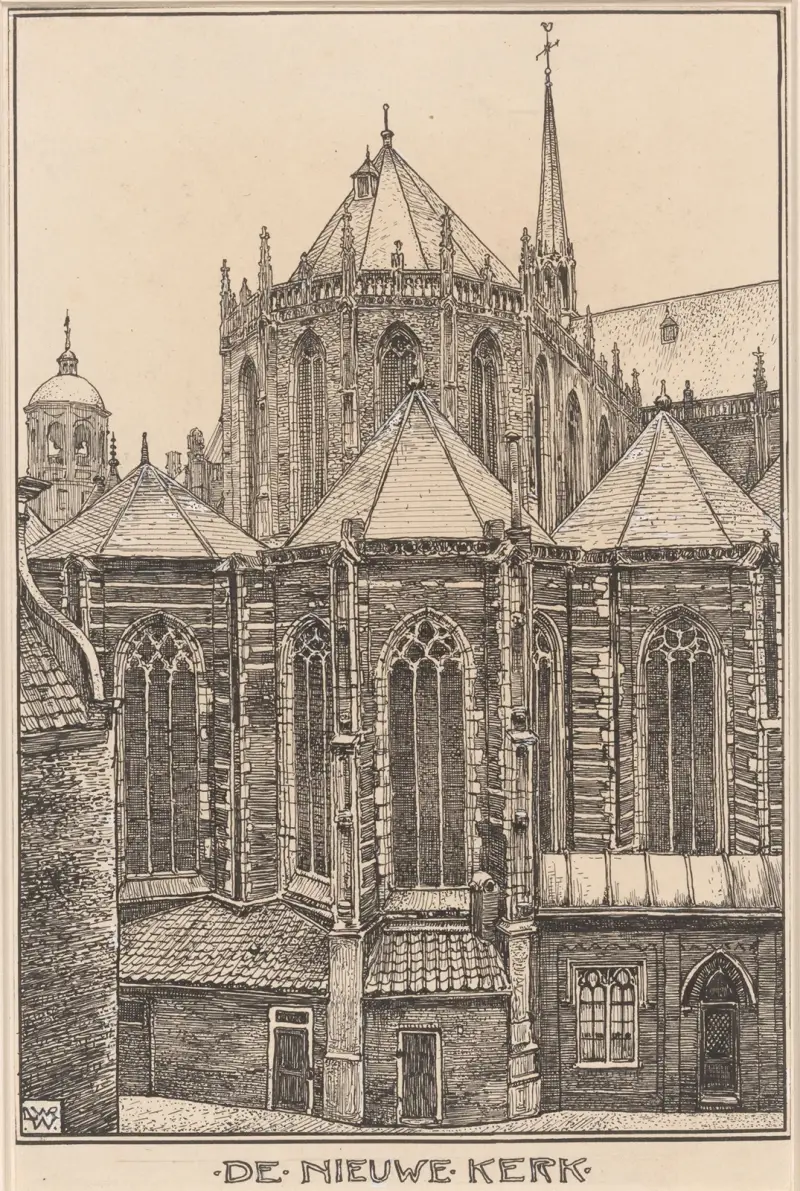 De Nieuwe Kerk i Amsterdam av Willem Wenckebach