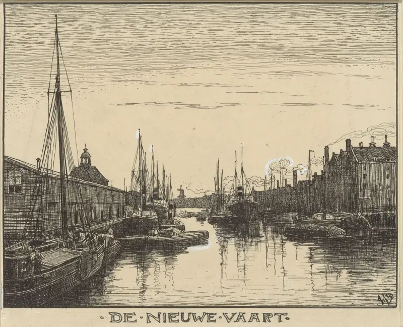 De Nieuwe Vaart in Amsterdam von Willem Wenckebach