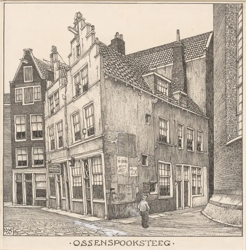 De Ossenspooksteeg i Amsterdam av Willem Wenckebach