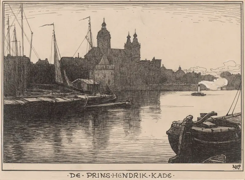 Prins Hendrikkade i Amsterdam av Willem Wenckebach