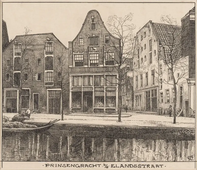Prinsengracht i Amsterdam, vid Elandsstraat av Willem Wenckebach