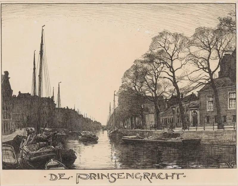 De Prinsengracht te Amsterdam av Willem Wenckebach