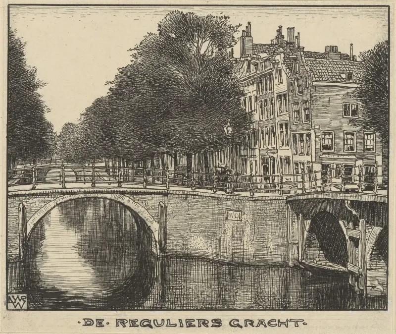 Reguliersgracht i Amsterdam av Willem Wenckebach