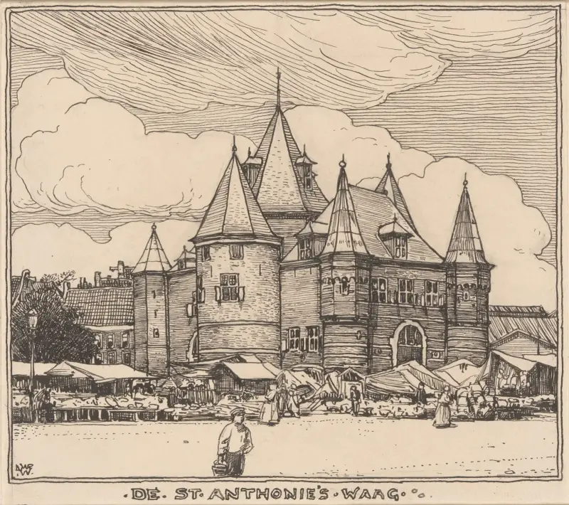 De St. Anthonie’s Waag i Amsterdam av Willem Wenckebach
