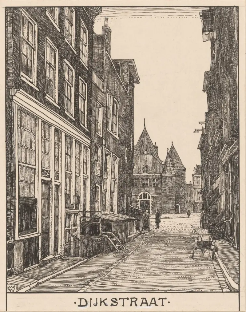 Dijkstraat in Amsterdam von Willem Wenckebach