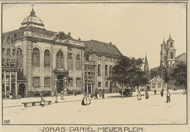 Der Jonas-Daniël-Meijer-Platz in Amsterdam von Willem Wenckebach