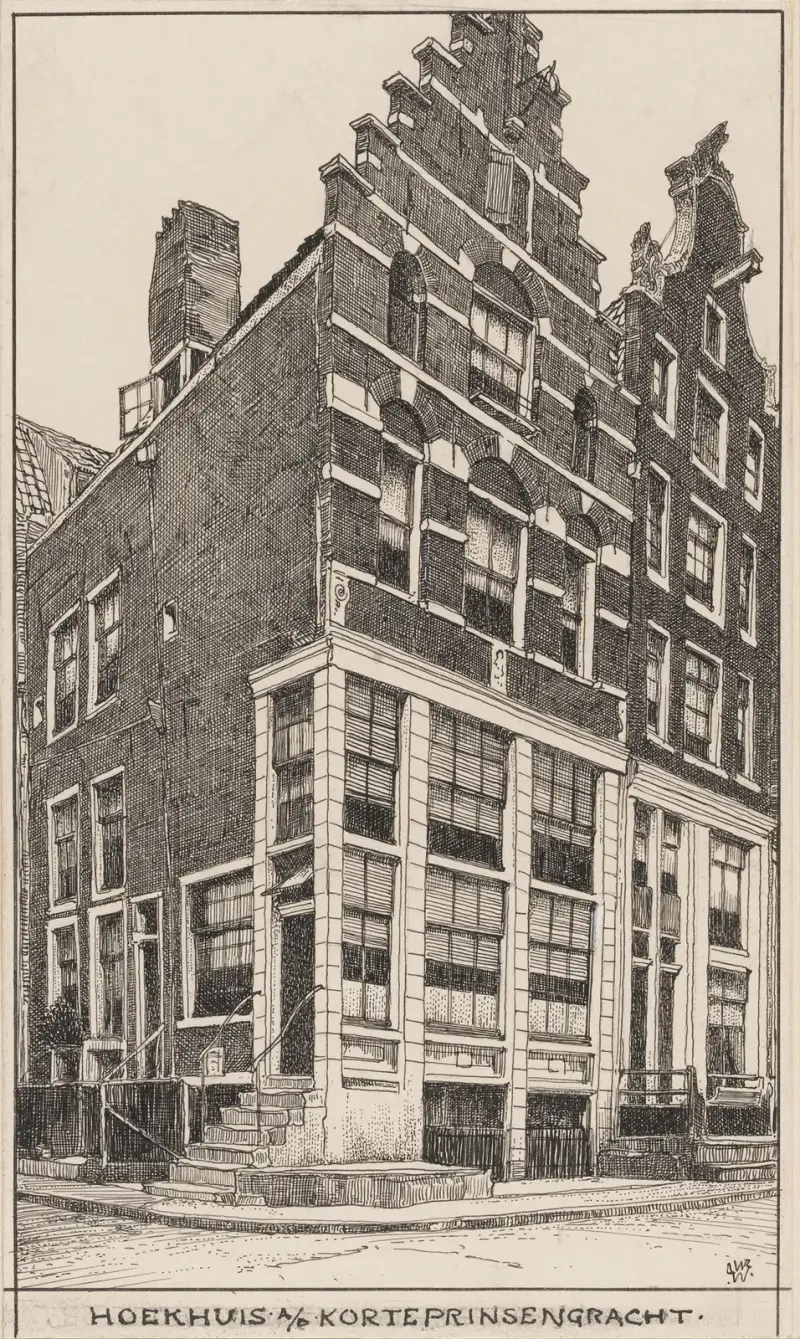 Hörnhus vid Korte Prinsengracht av Willem Wenckebach