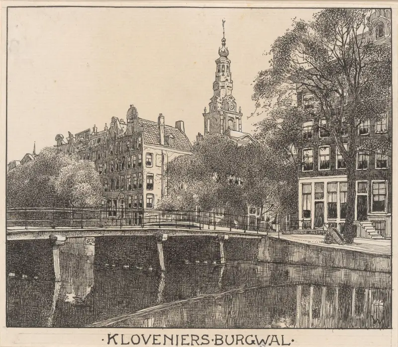 Kloveniers Burgwal i Amsterdam av Willem Wenckebach
