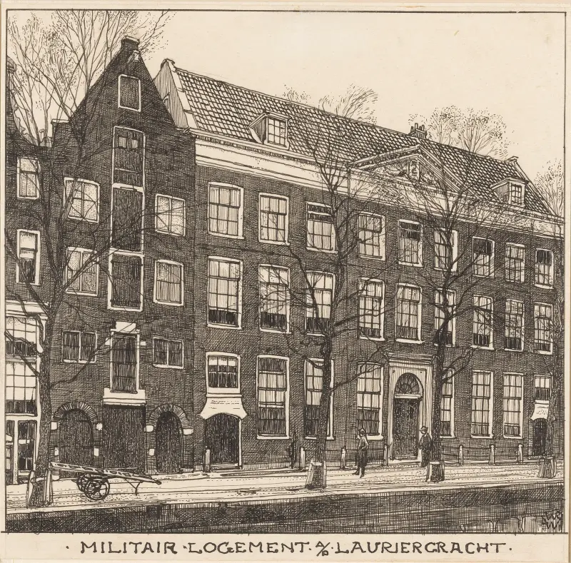 Militärlogement vid Lauriergracht i Amsterdam av Willem Wenckebach