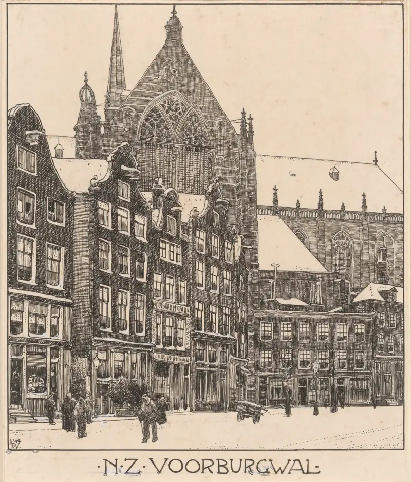 Nieuwe Zijds Voorburgwal te Amsterdam av Willem Wenckebach