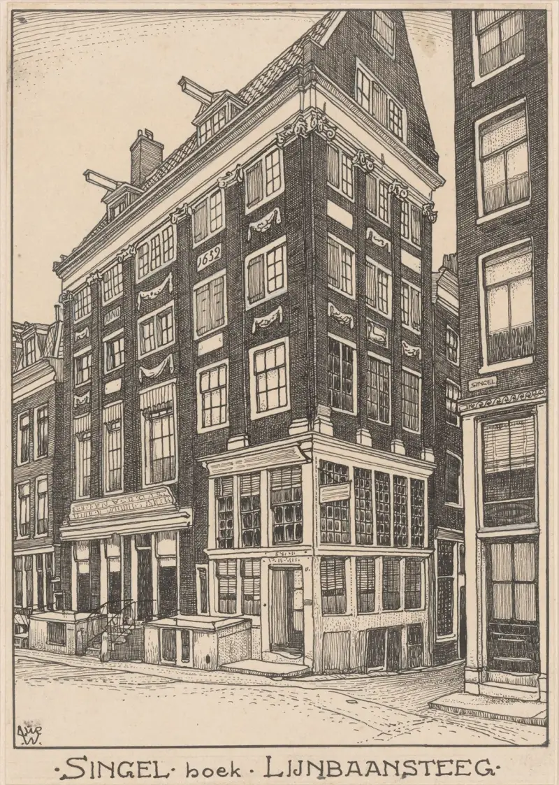 Singelhörnet Lijnbaansteeg i Amsterdam av Willem Wenckebach