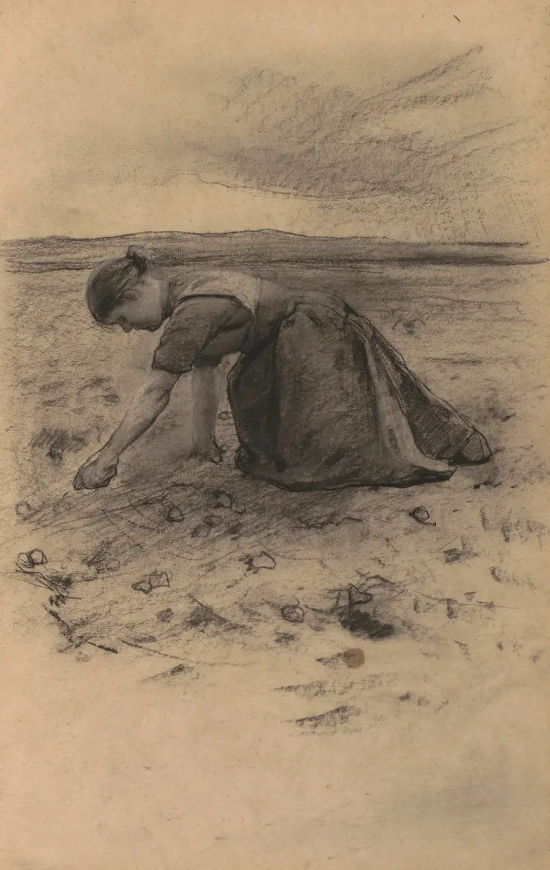 Kartoffelsammelnde Frau, 1886 – Nr. 1 von Willem Witsen