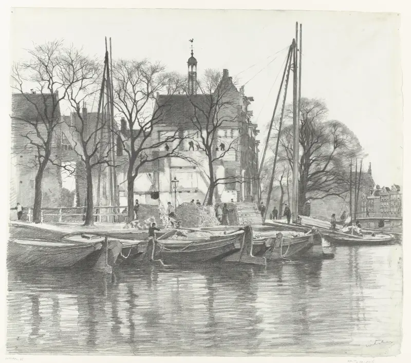 Byggplats vid Binnenkant av Willem Witsen