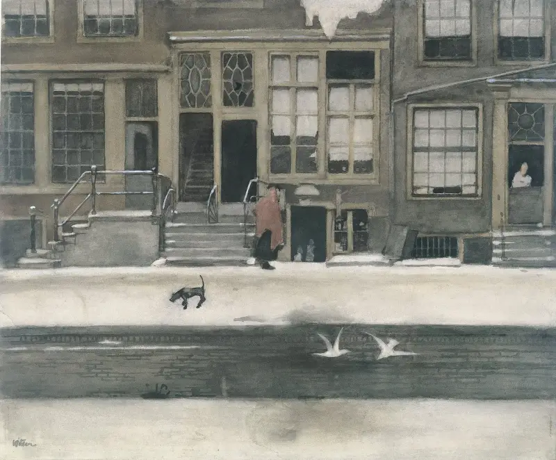Kromboomsloot i Amsterdam av Willem Witsen