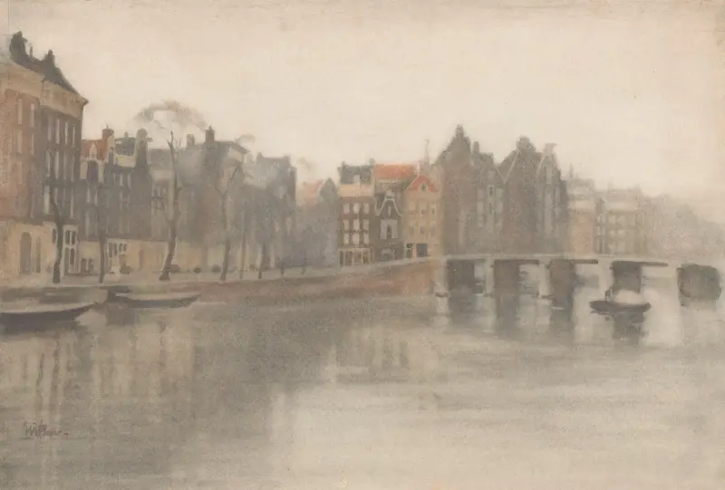 De Oude Waal i Amsterdam av Willem Witsen