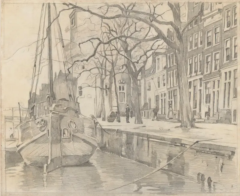 Den gamla Waal i Amsterdam av Willem Witsen
