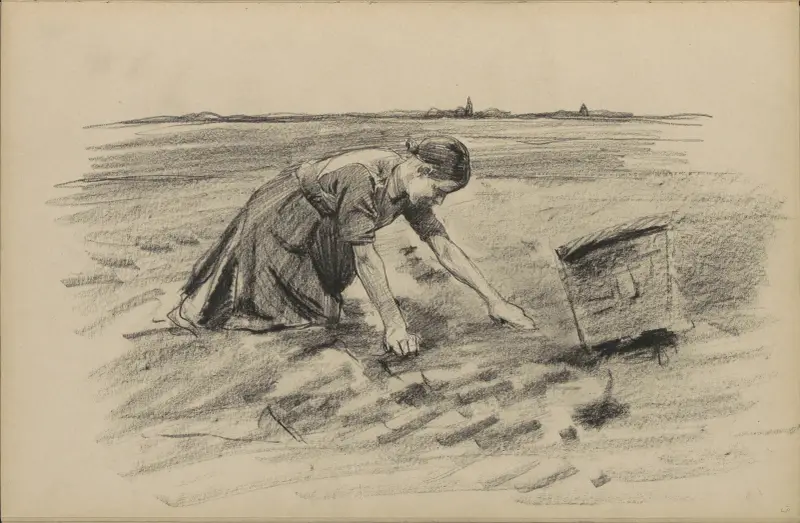 Bedjande potatisplockare av Willem Witsen