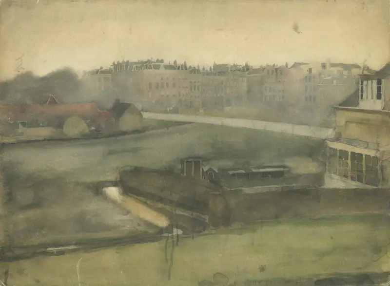 Vy vid Oosterpark i Amsterdam av Willem Witsen