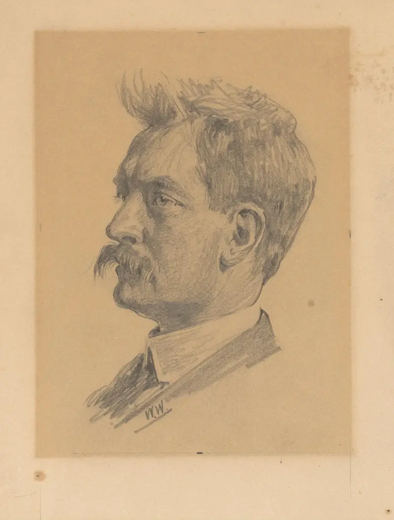 Portret van Jan Hofker av Willem Witsen