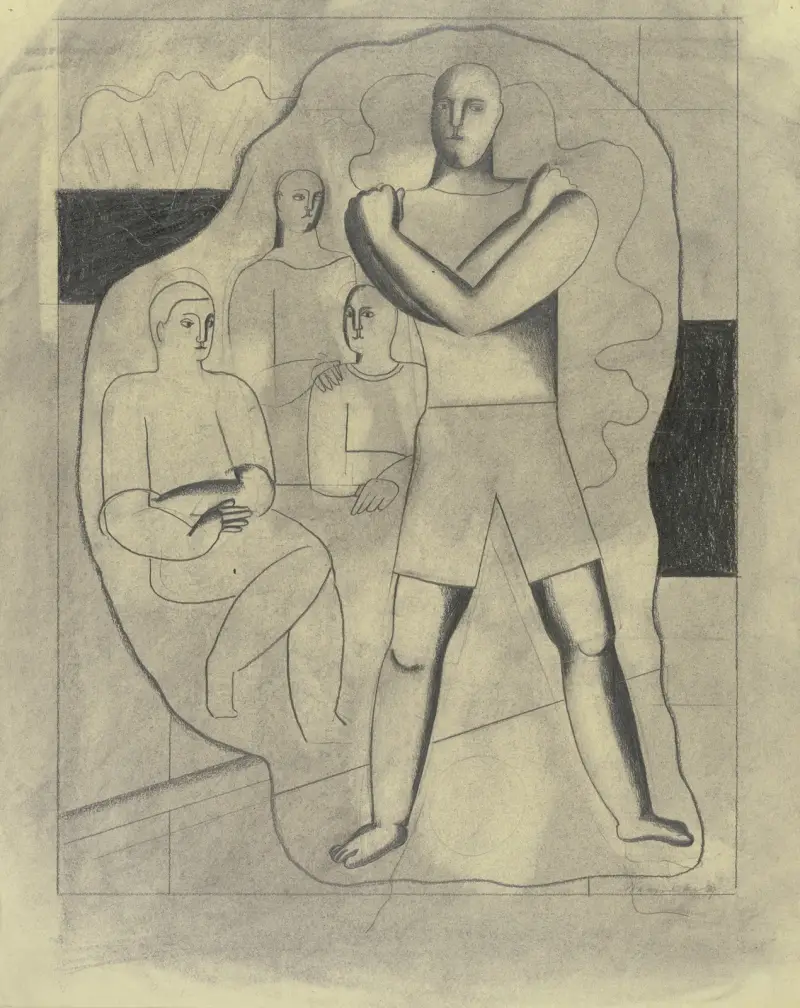 Athleten, die ruhen von Willi Baumeister