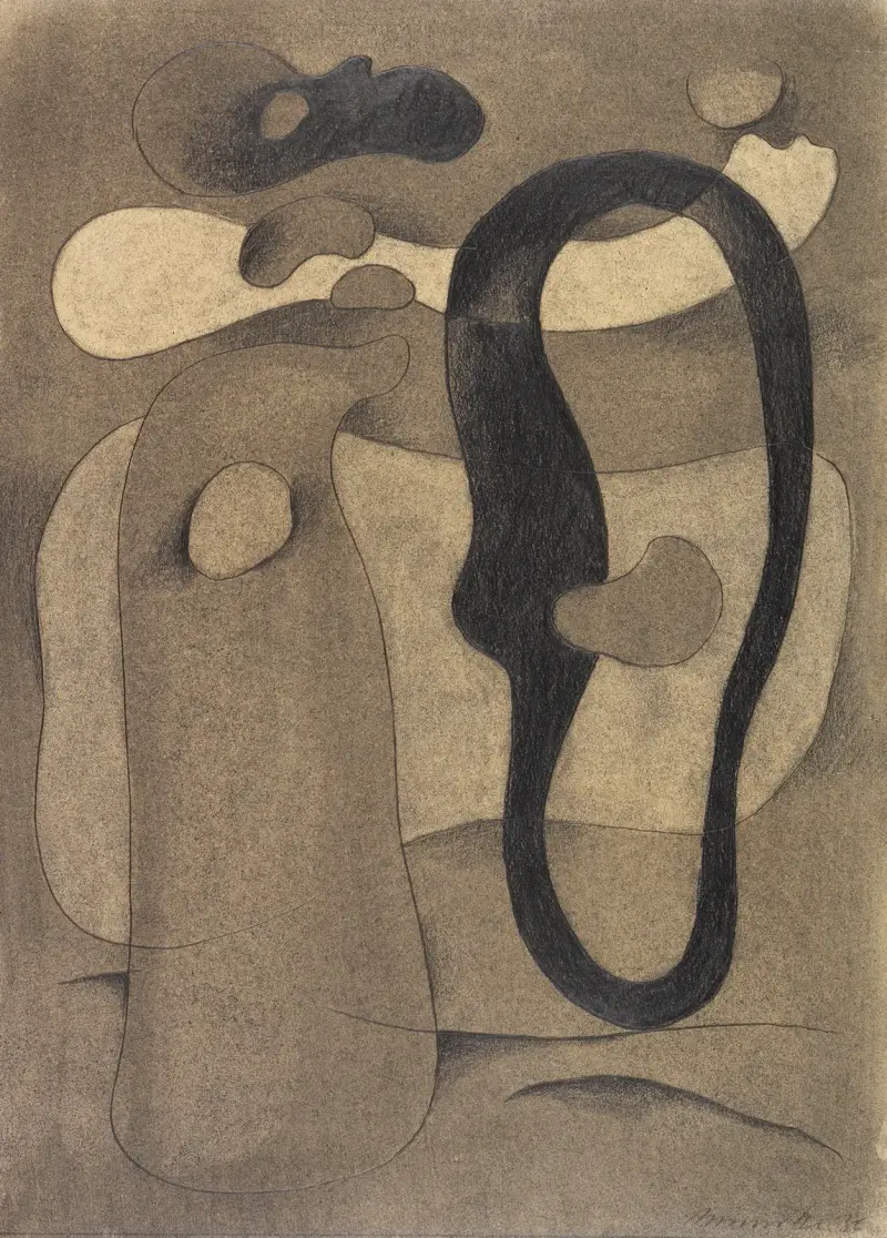 Figura s tmavým tvarem, Willi Baumeister