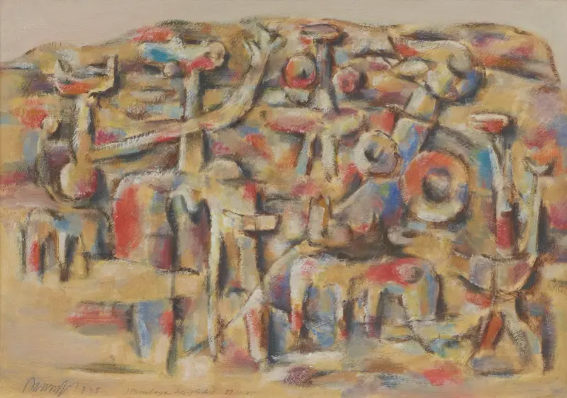Figurenmauer von Willi Baumeister