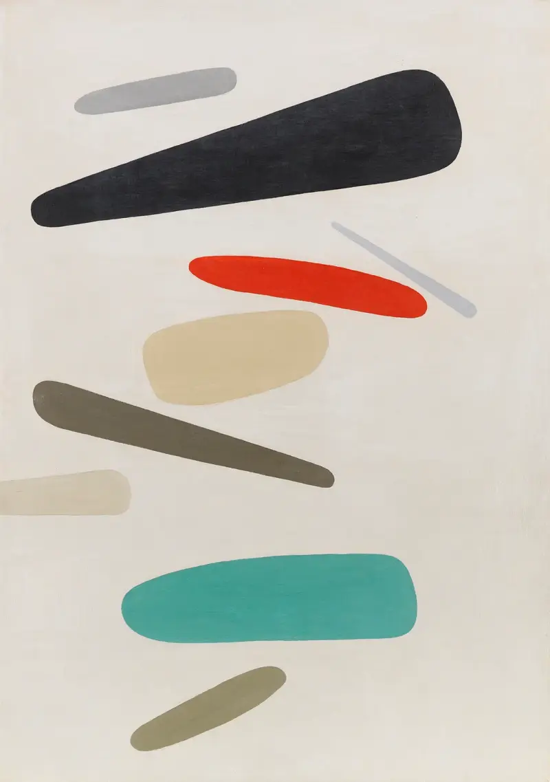 Formen farbig (Fliegende Formen) von Willi Baumeister