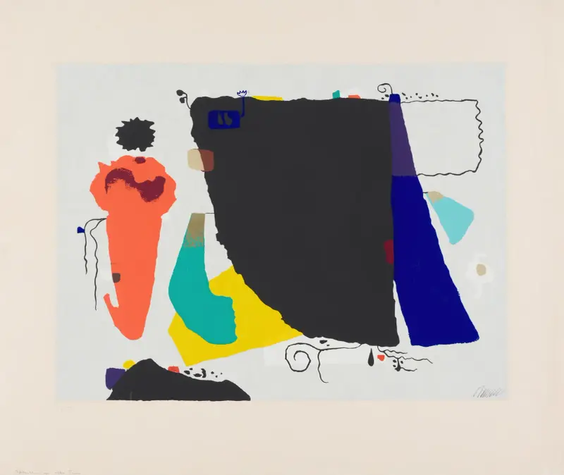 Phantom mit roter Figur, 1951 von Willi Baumeister