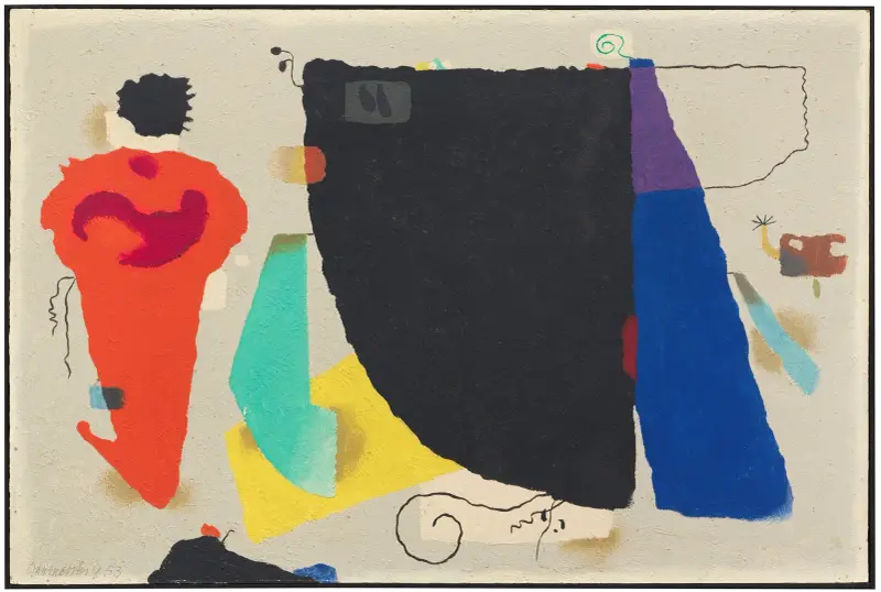 Phantom mit roter Figur, 1953 von Willi Baumeister