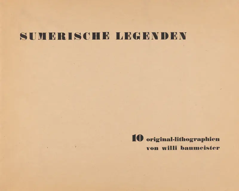 Sumerische Legende – Cover von Willi Baumeister