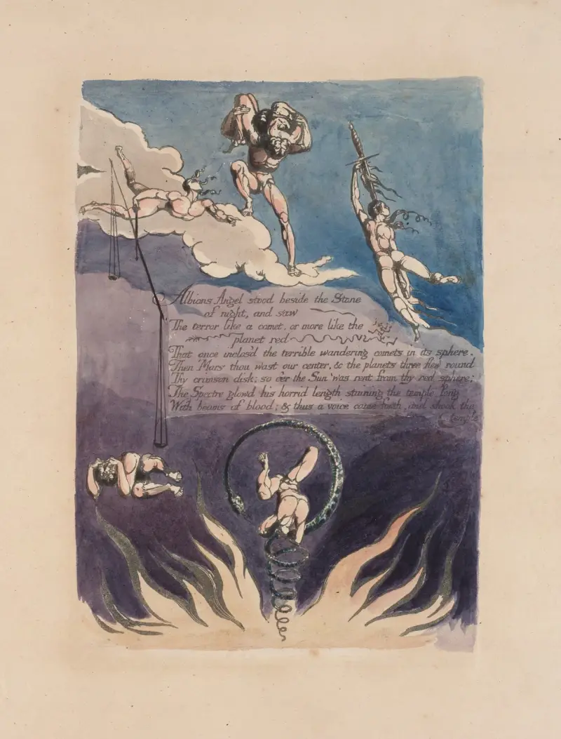 Amerika, eine Prophezeiung, Pl. 7 von William Blake