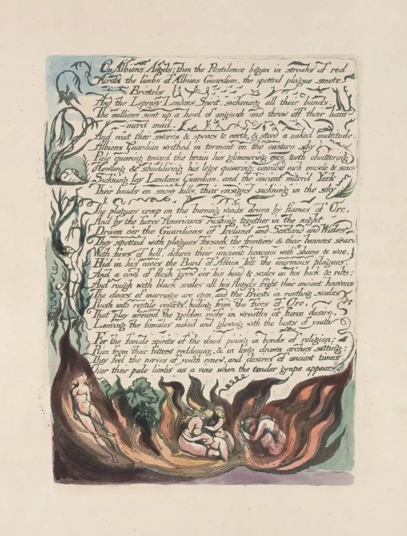 America, a prophecy Pl.17 av William Blake