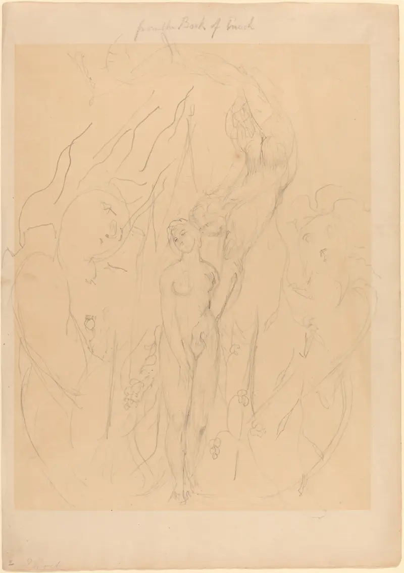 An Angel Teaching a Daughter of Men the Secrets of Sin av William Blake